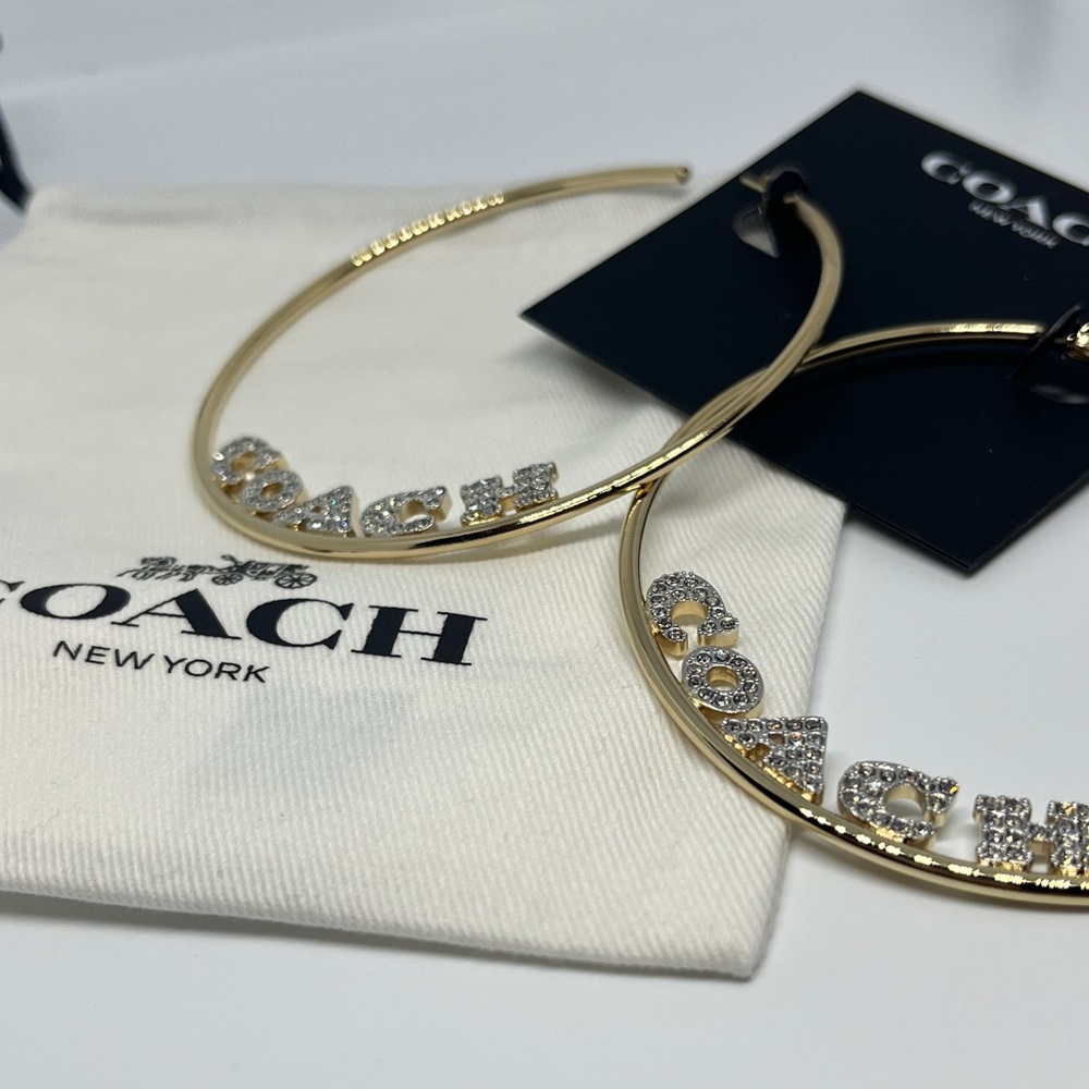 Coach hoop earrings - Picture 1 of 3